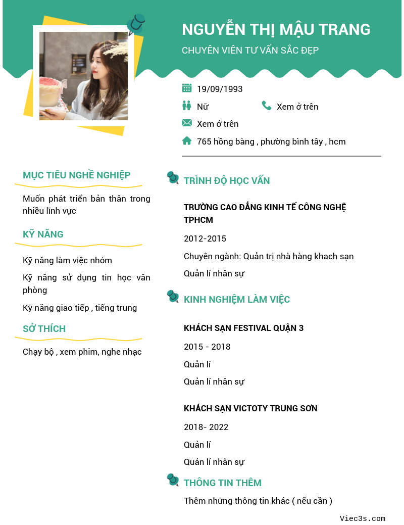 CV ứng viên