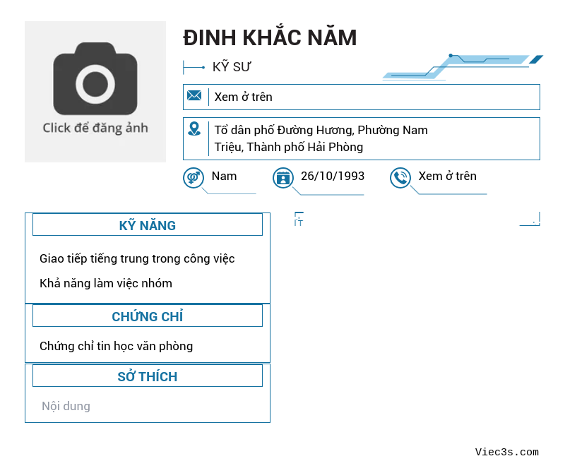 CV ứng viên