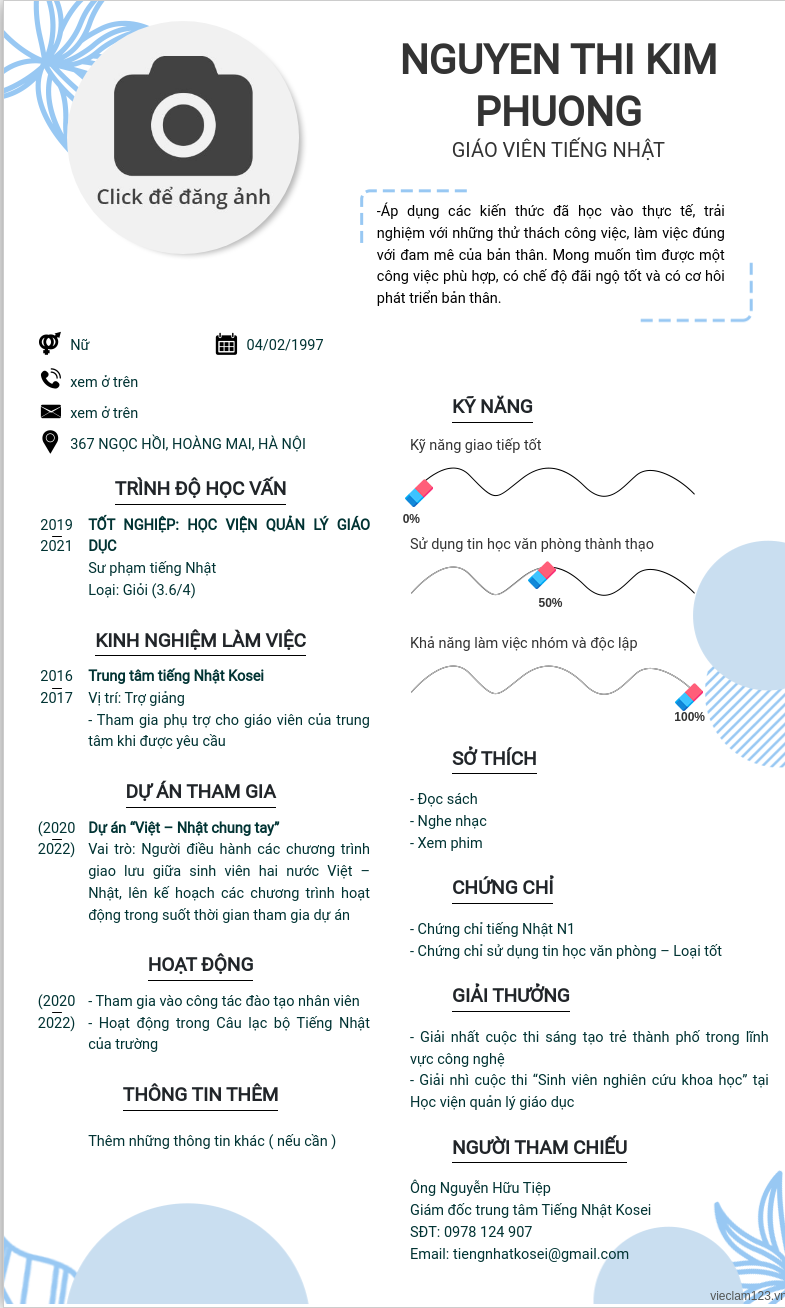 CV ứng viên