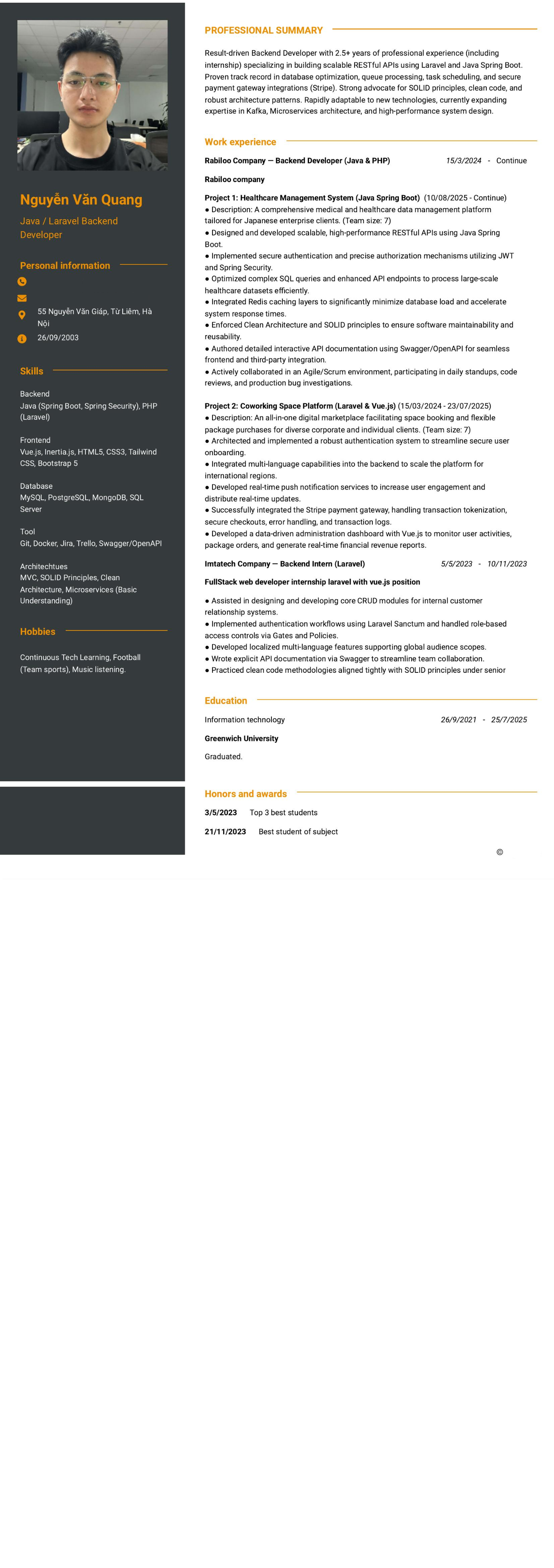 CV ứng viên
