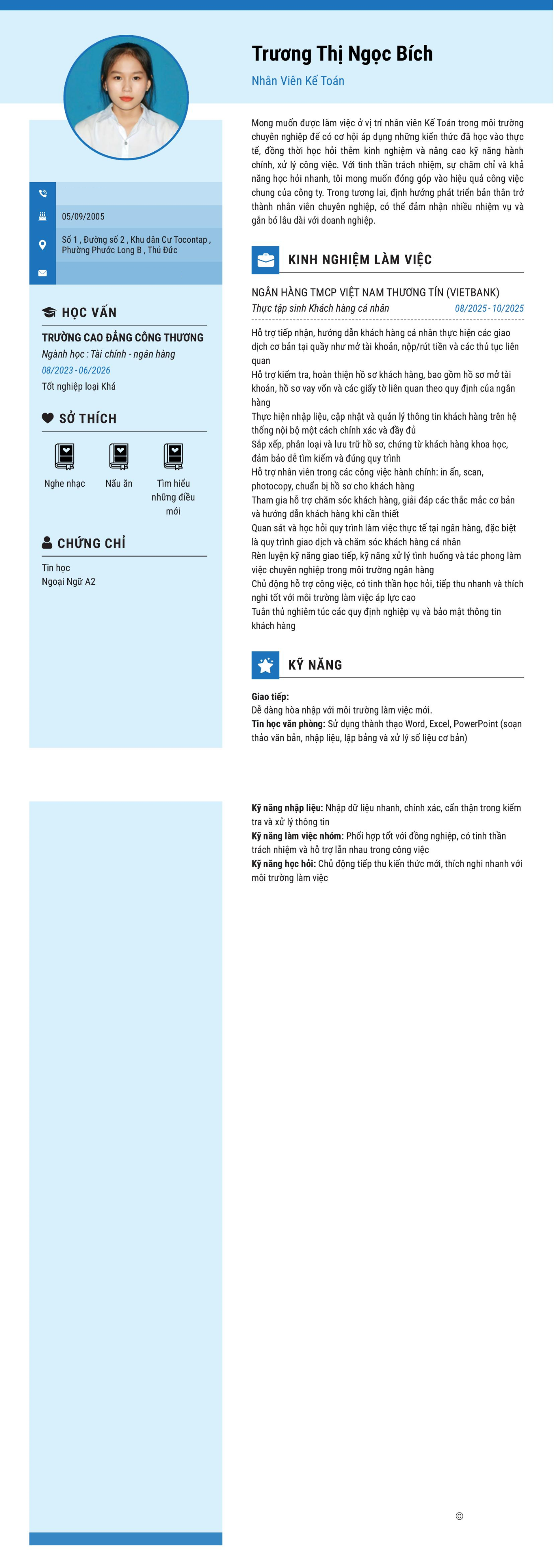 CV ứng viên