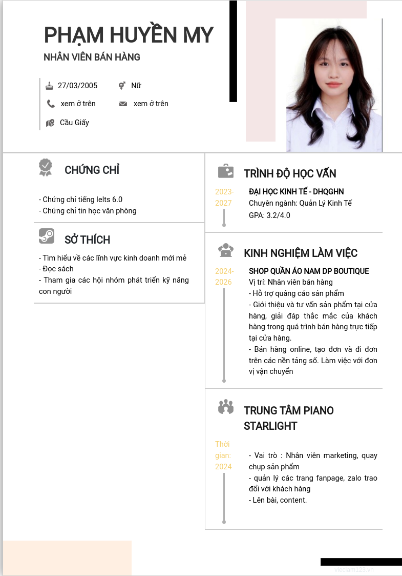 CV ứng viên