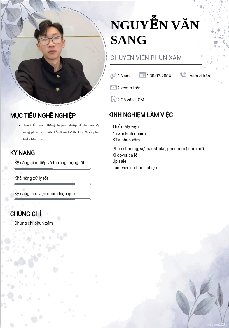 CV ứng viên