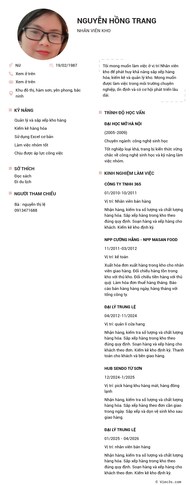 CV ứng viên