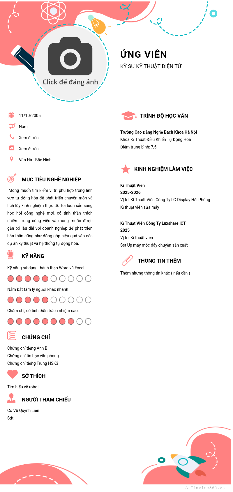 CV ứng viên