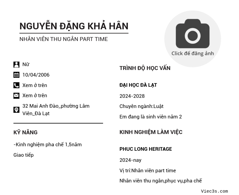 CV ứng viên
