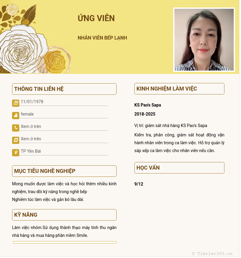 CV ứng viên