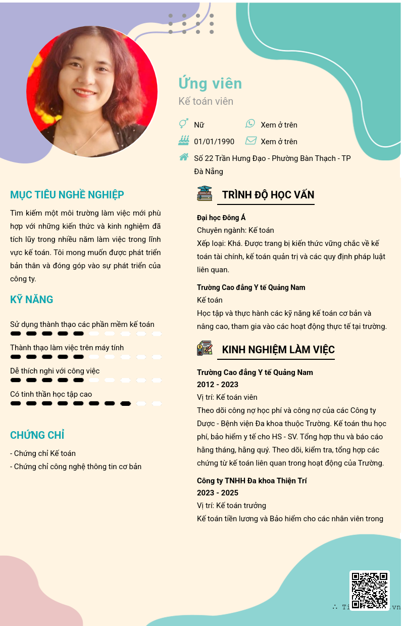 CV ứng viên