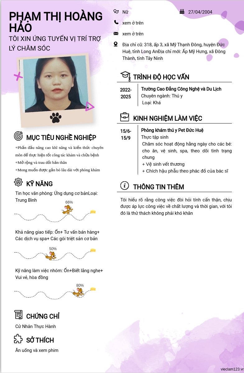 CV ứng viên