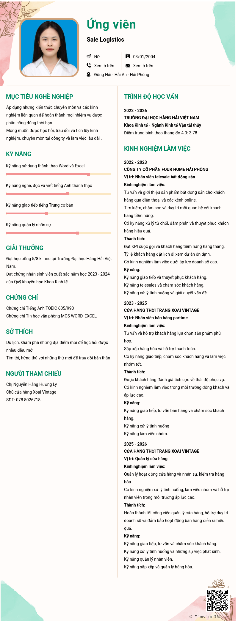 CV ứng viên