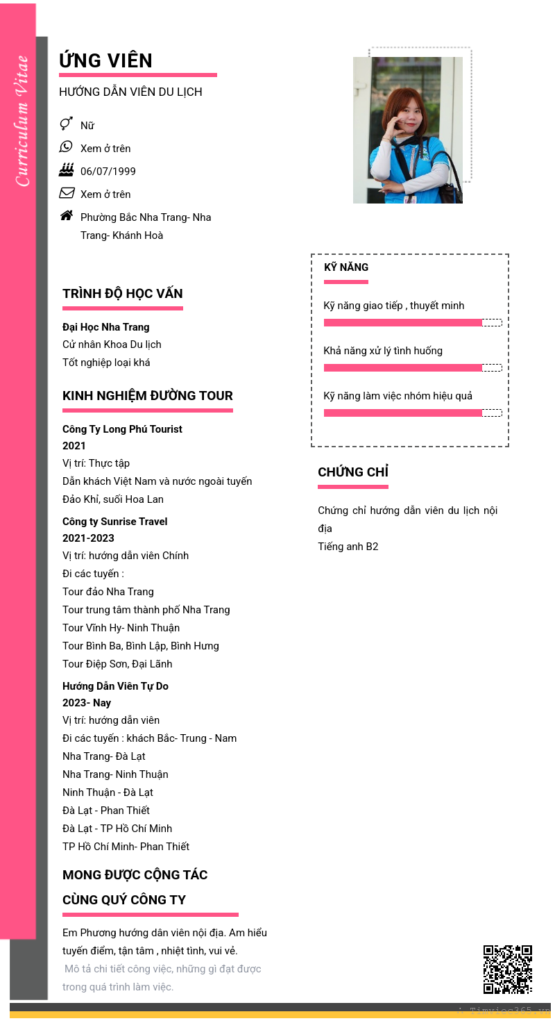 CV ứng viên