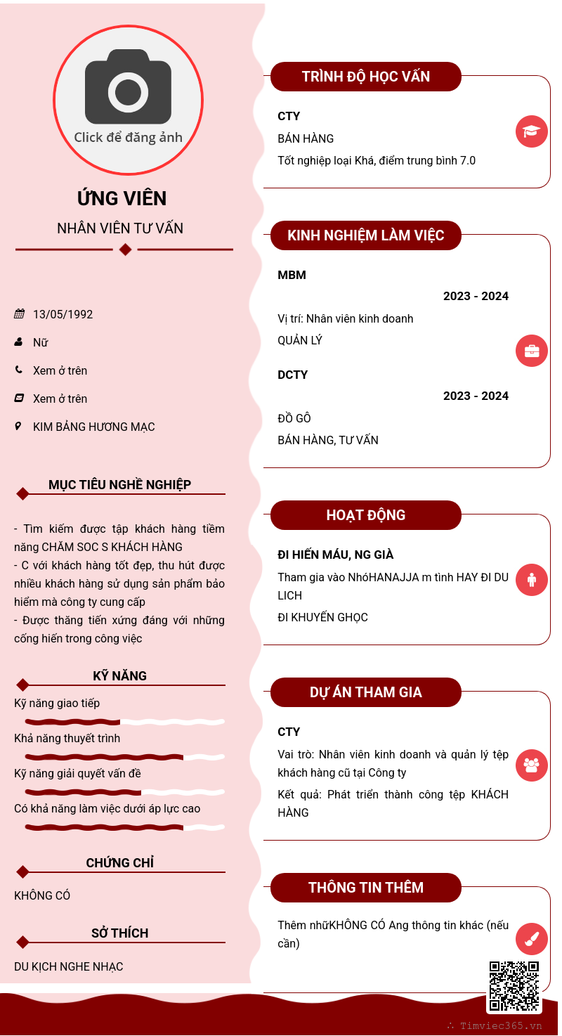 CV ứng viên