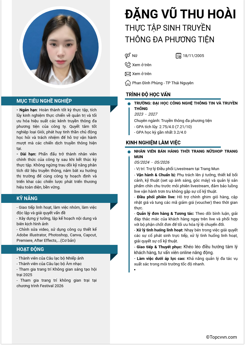 CV ứng viên
