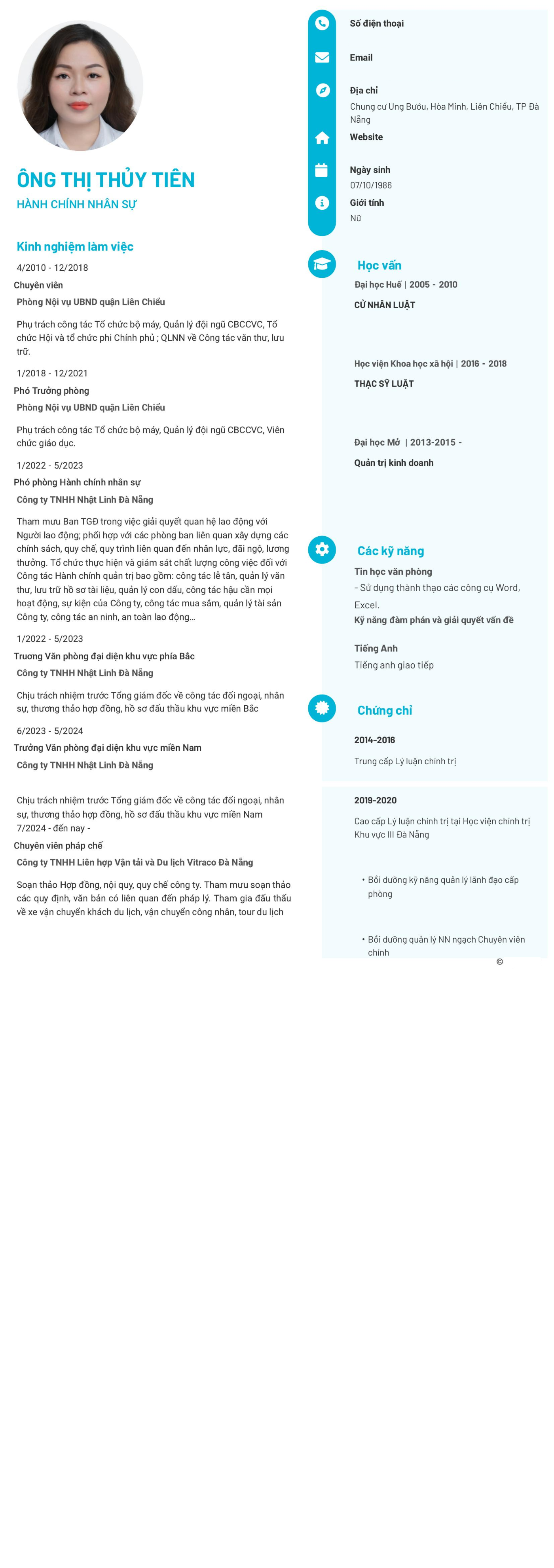 CV ứng viên