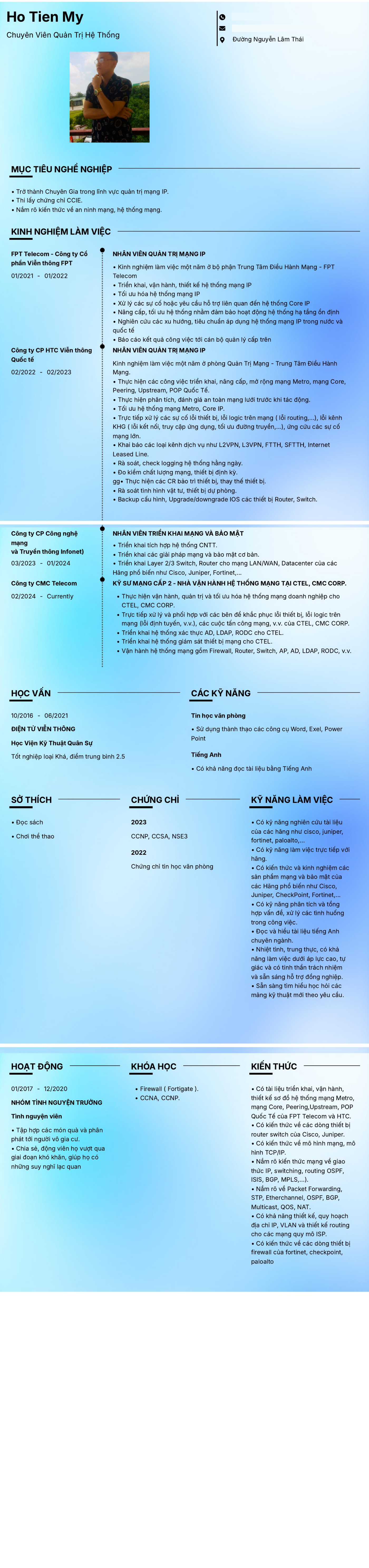 CV ứng viên