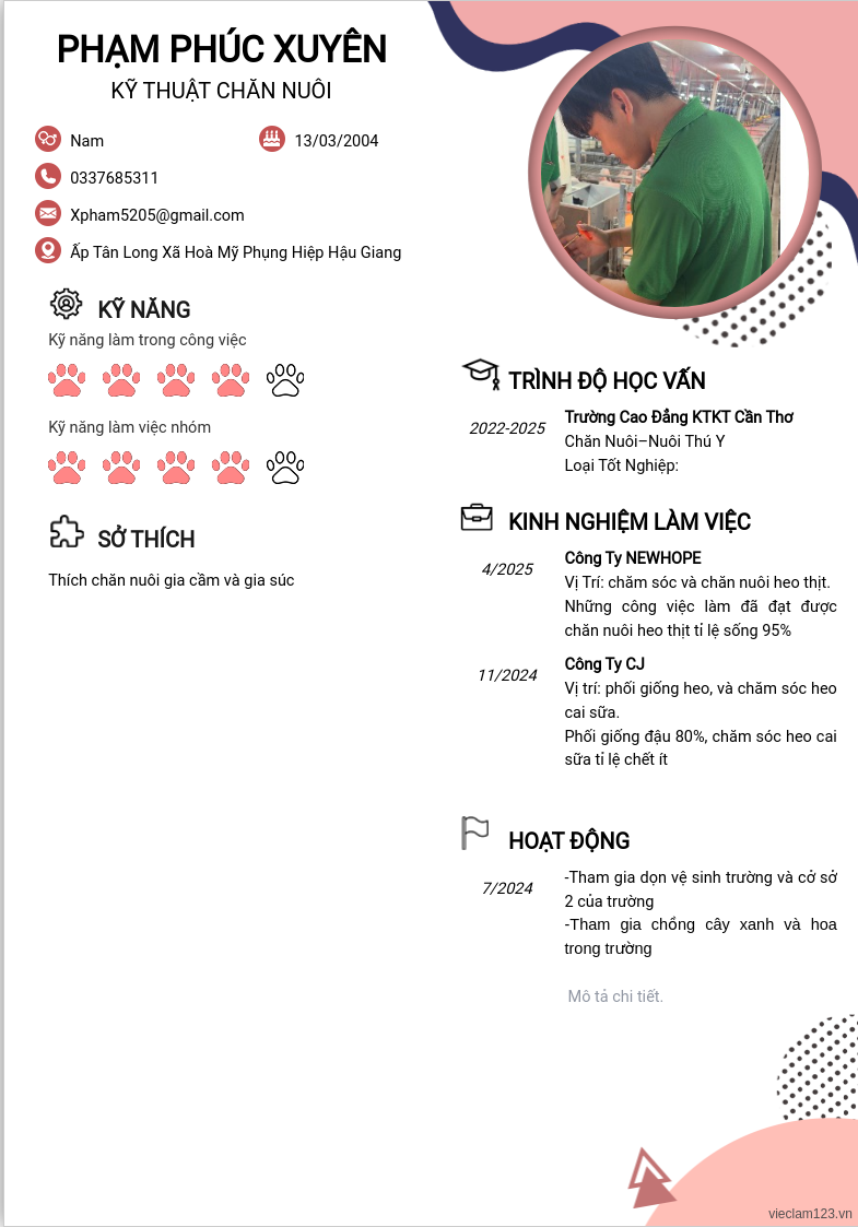 CV ứng viên