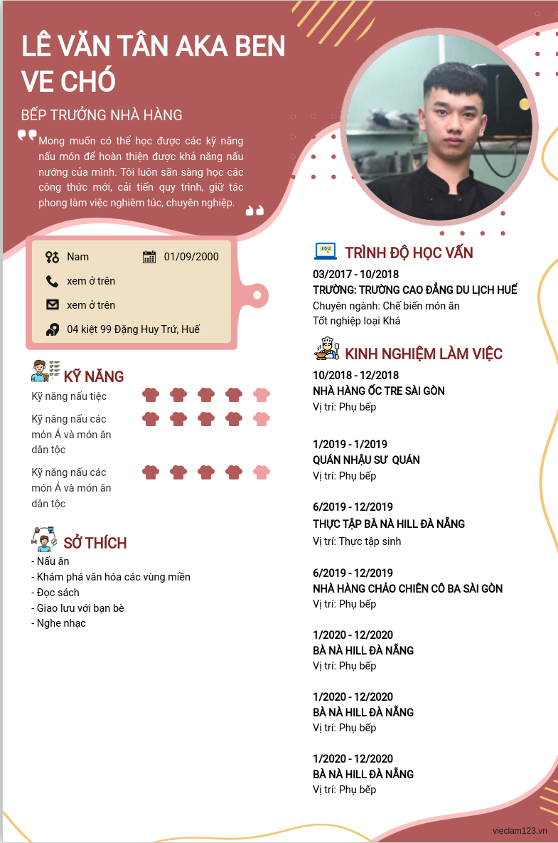 CV ứng viên