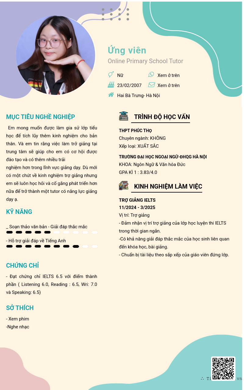 CV ứng viên
