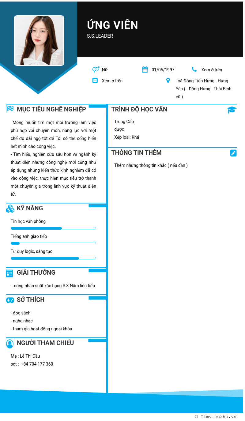 CV ứng viên