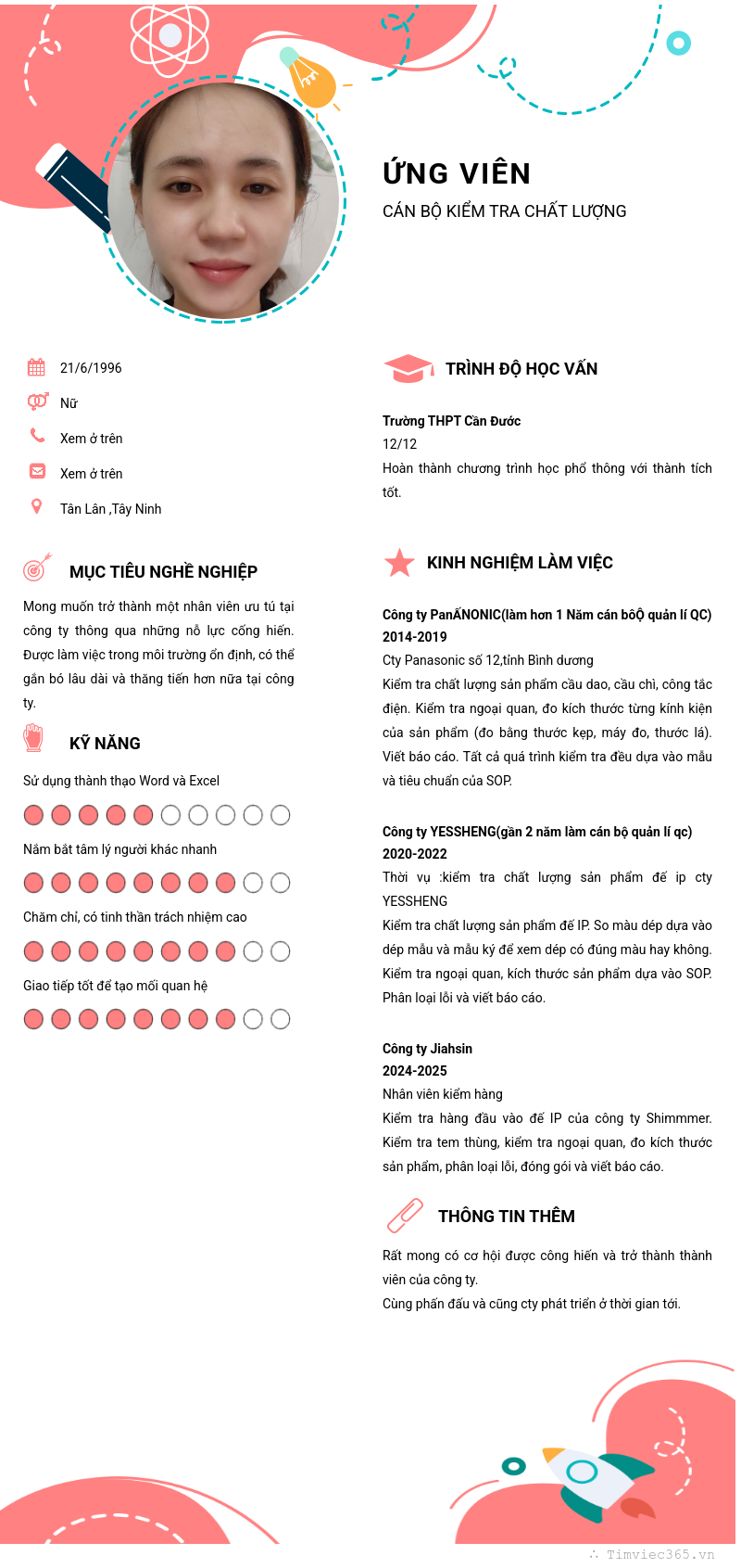 CV ứng viên