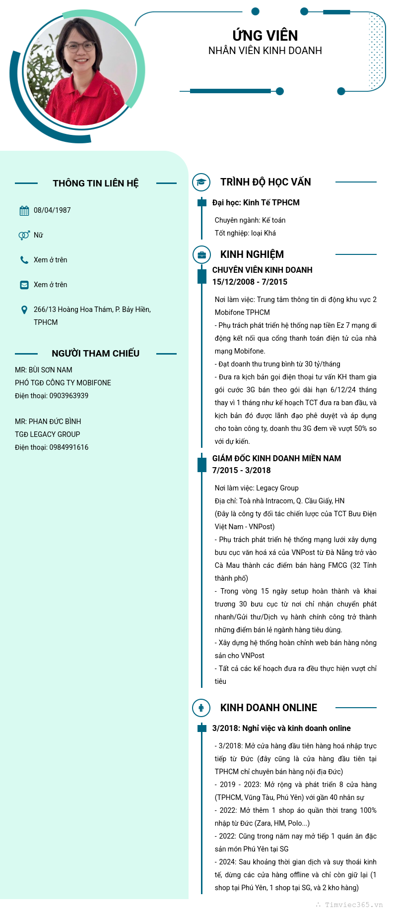 CV ứng viên