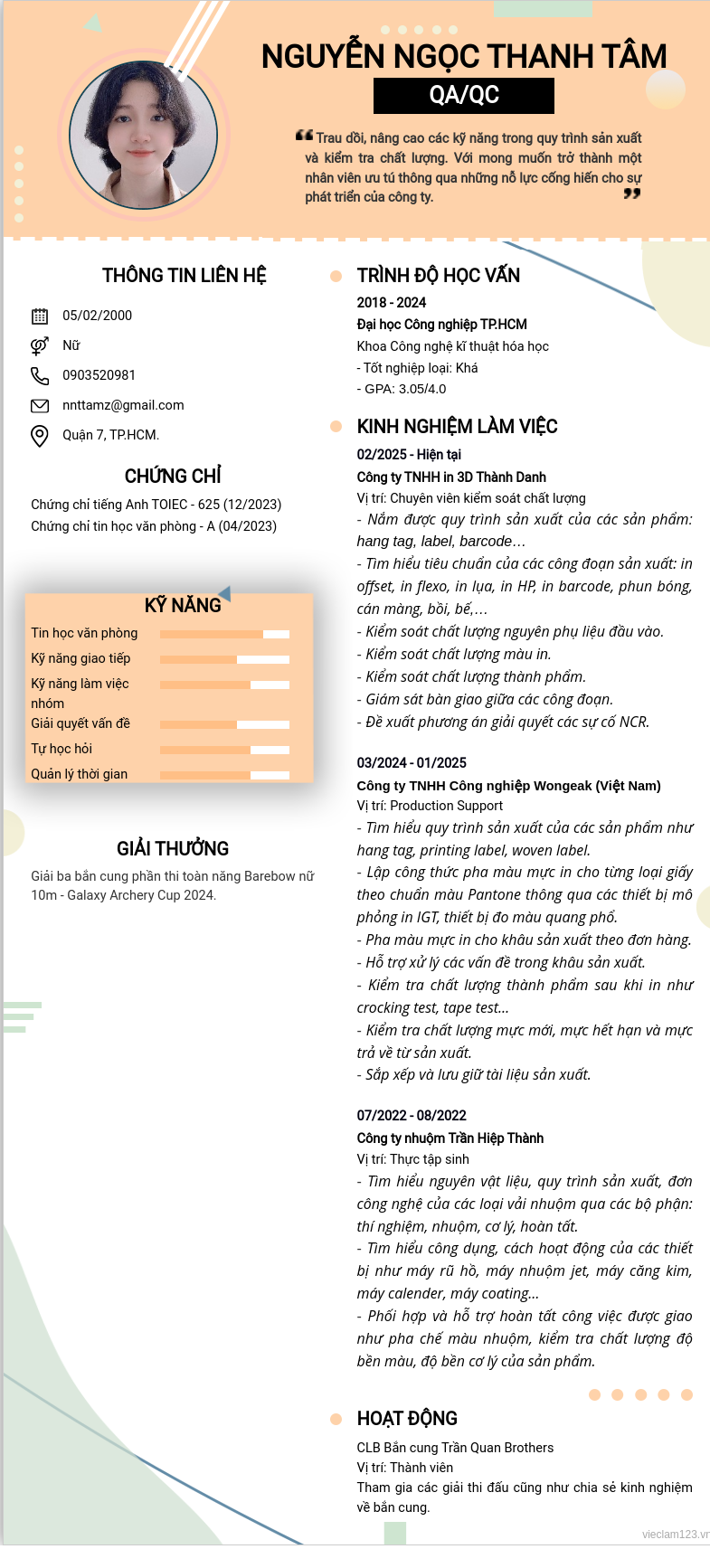 CV ứng viên