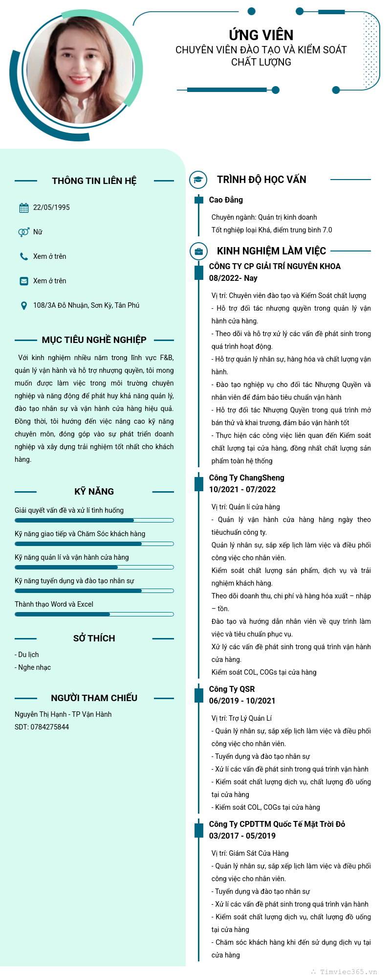 CV ứng viên