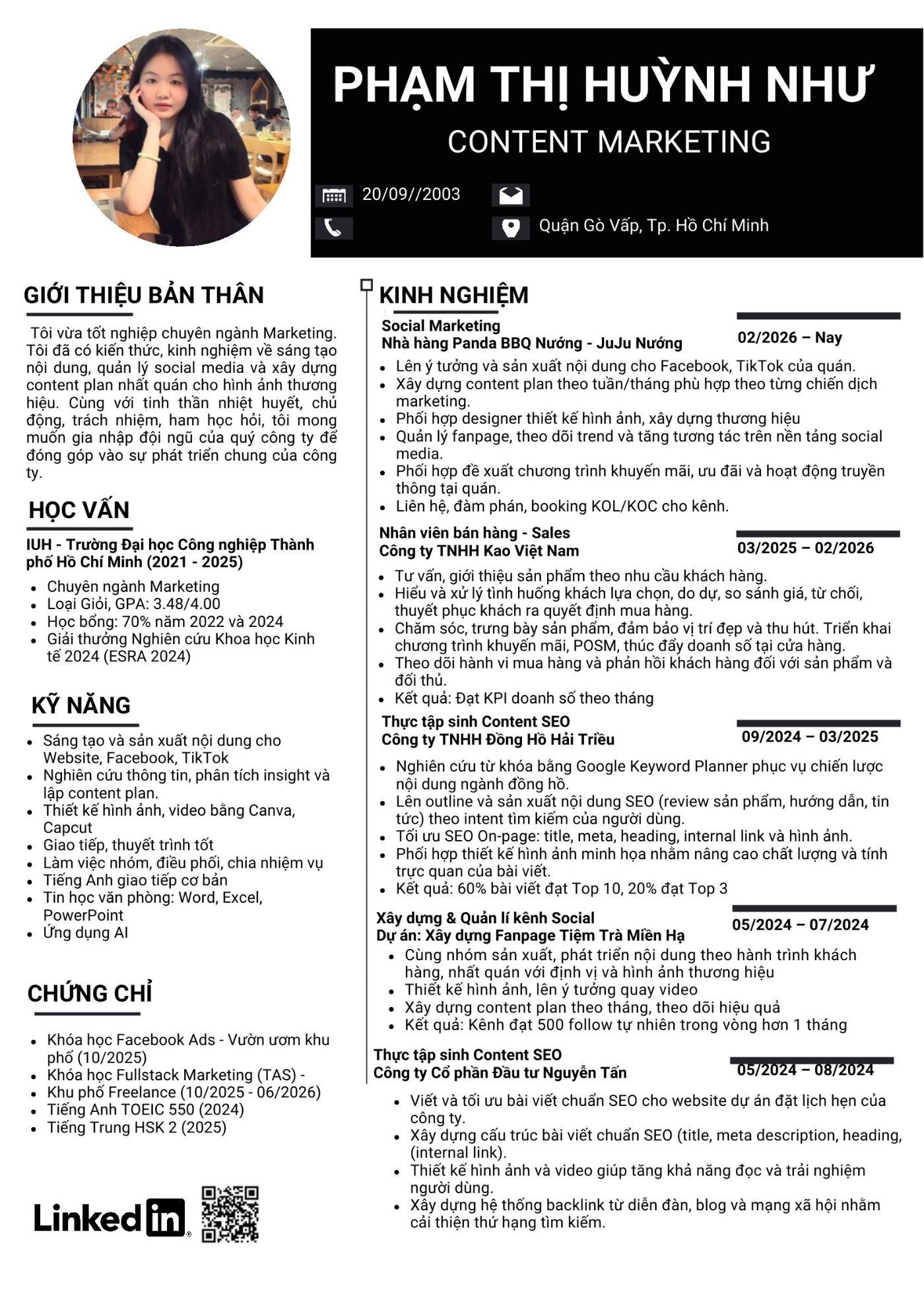CV ứng viên