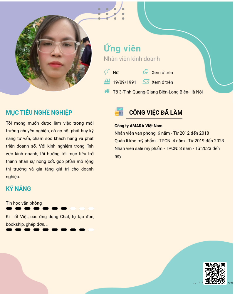 CV ứng viên