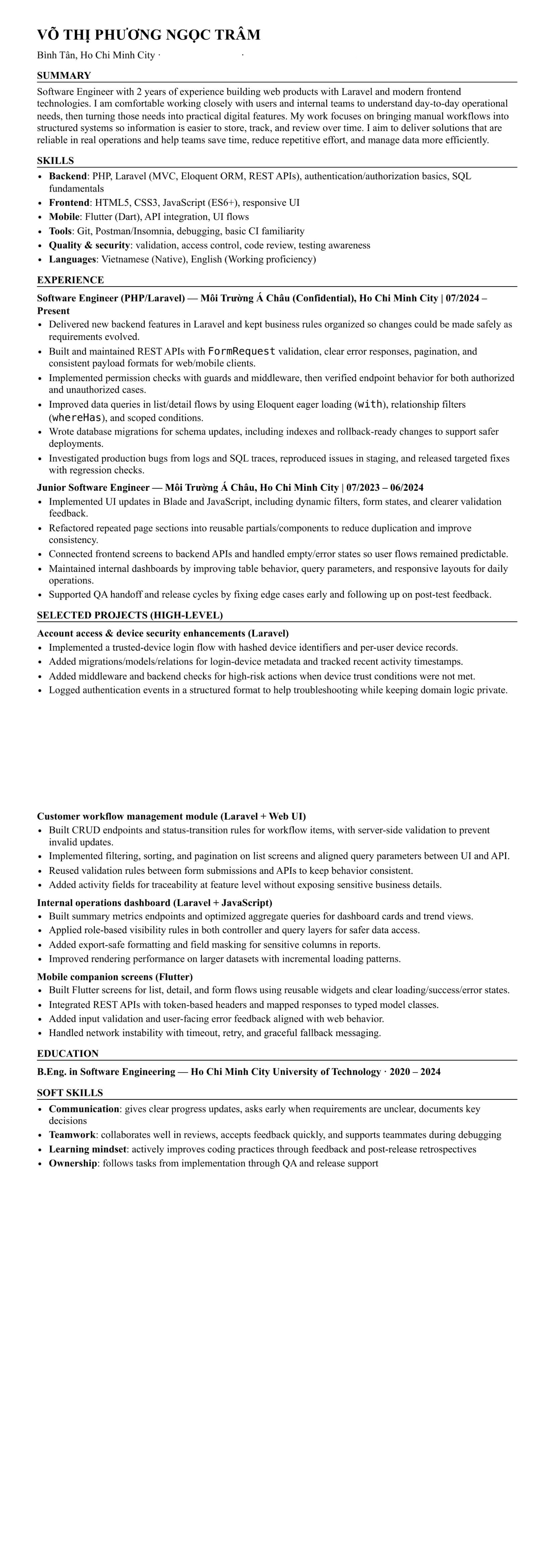 CV ứng viên