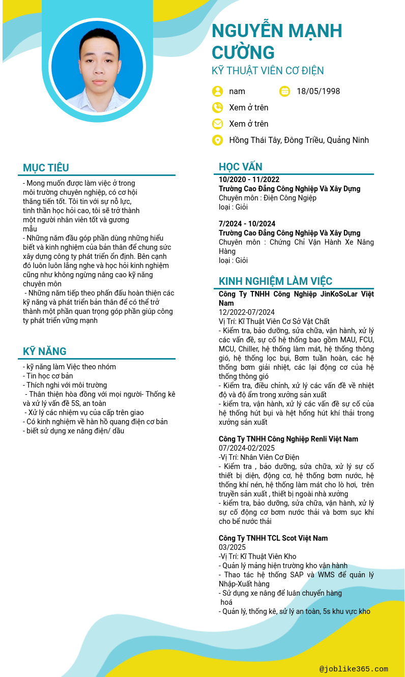 CV ứng viên