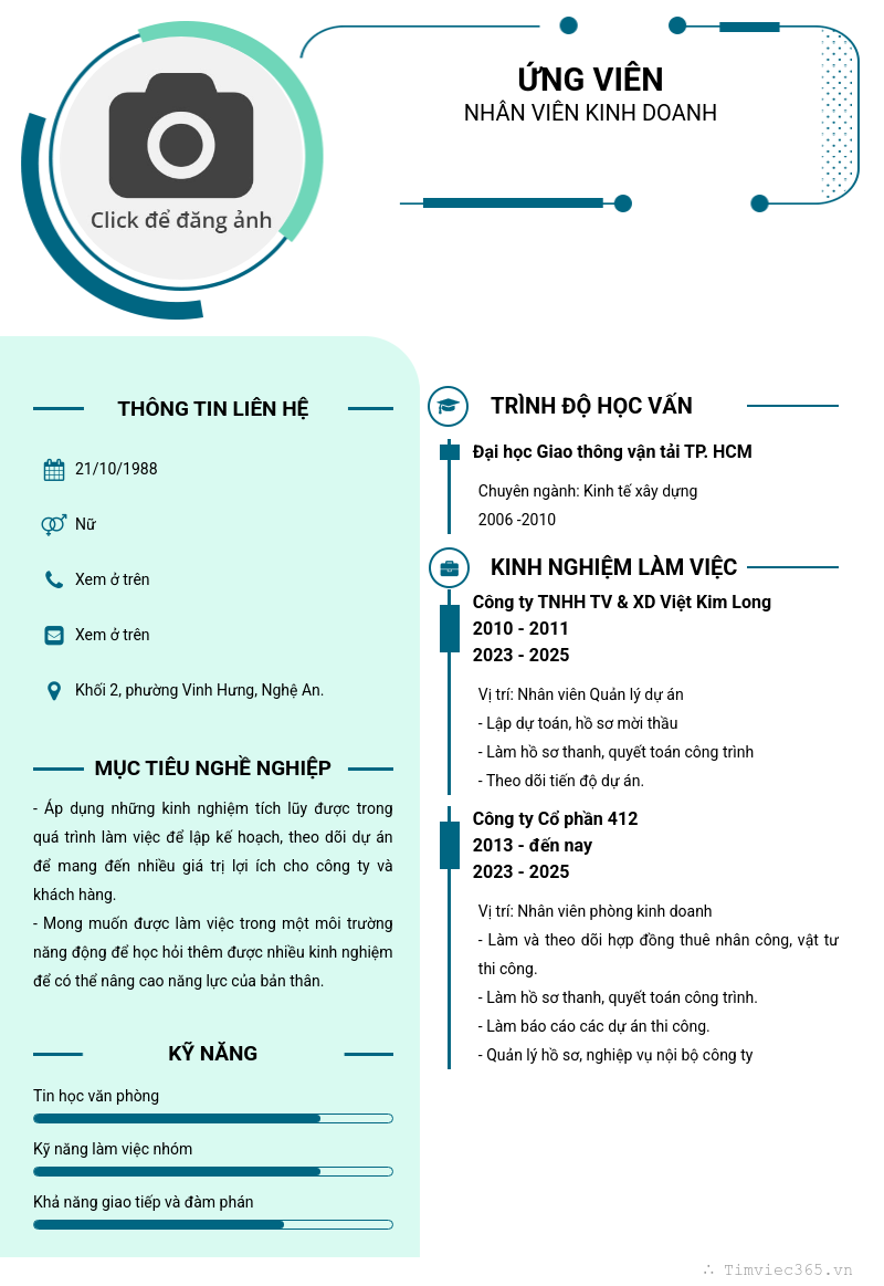 CV ứng viên