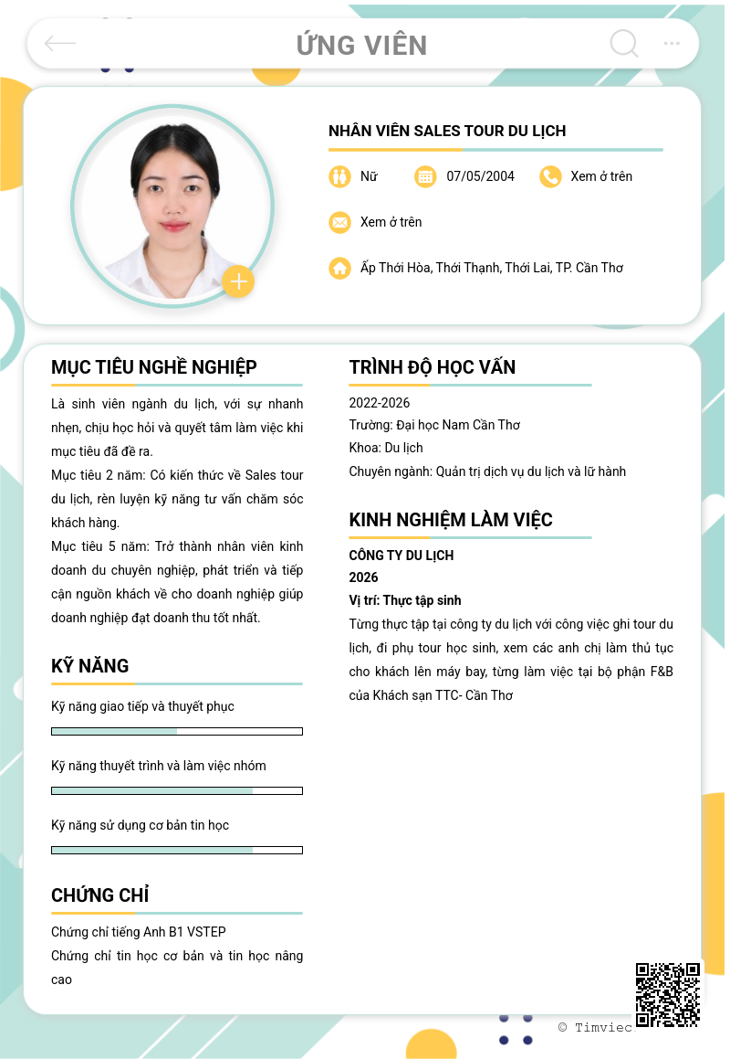 CV ứng viên