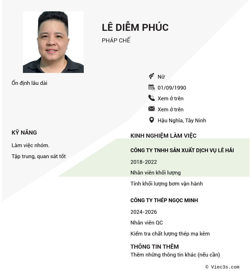 CV ứng viên