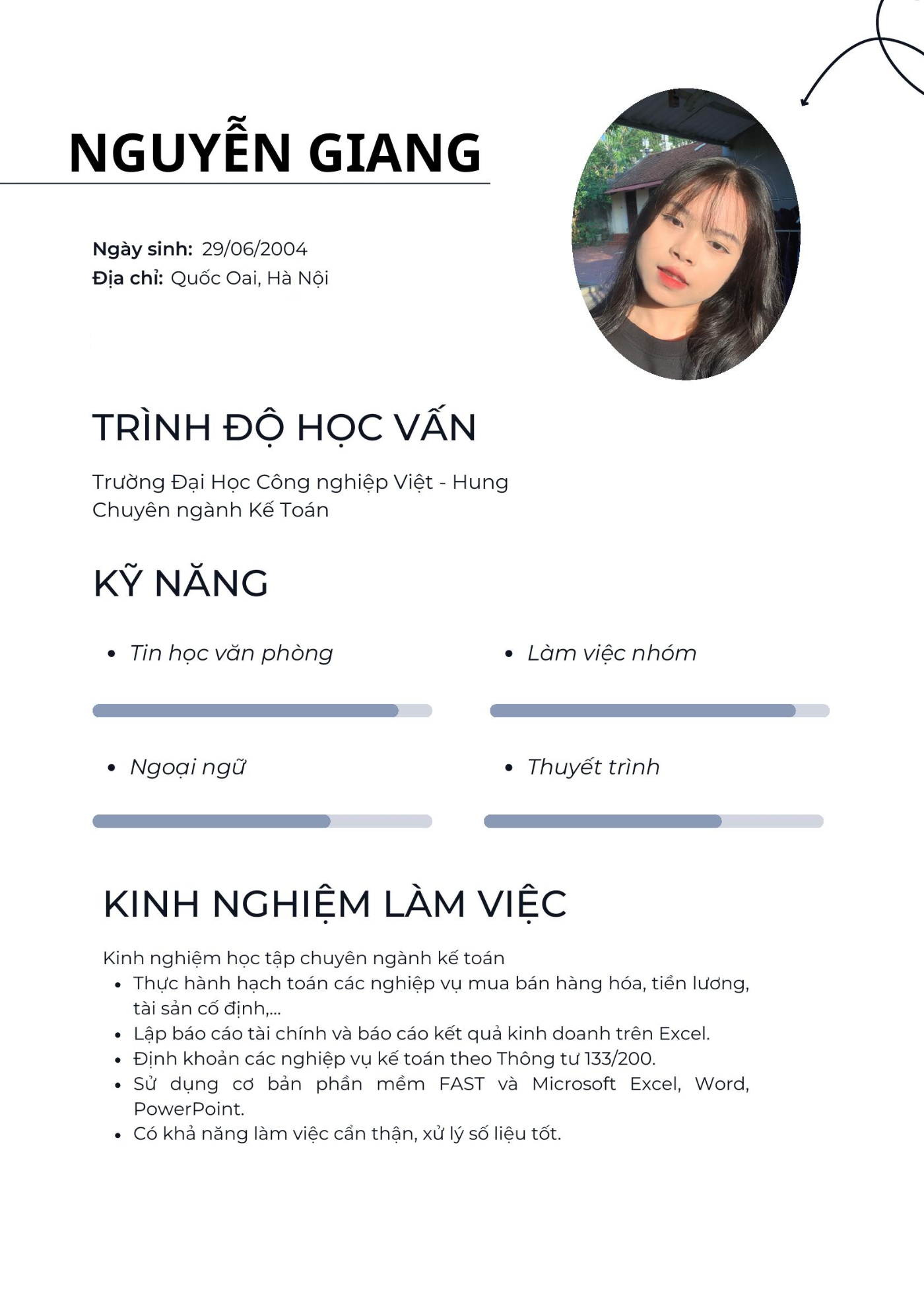 CV ứng viên