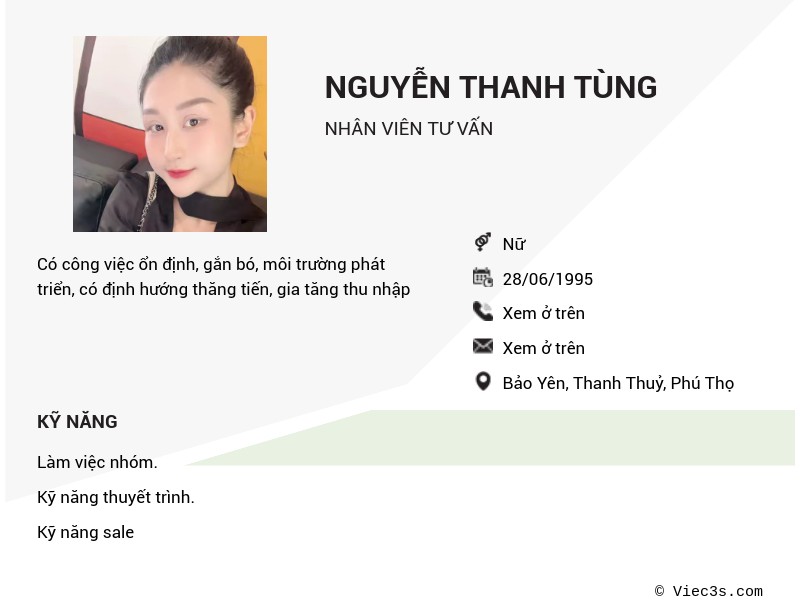 CV ứng viên
