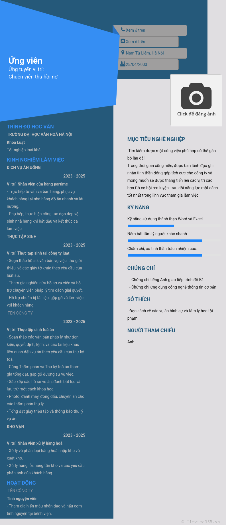 CV ứng viên