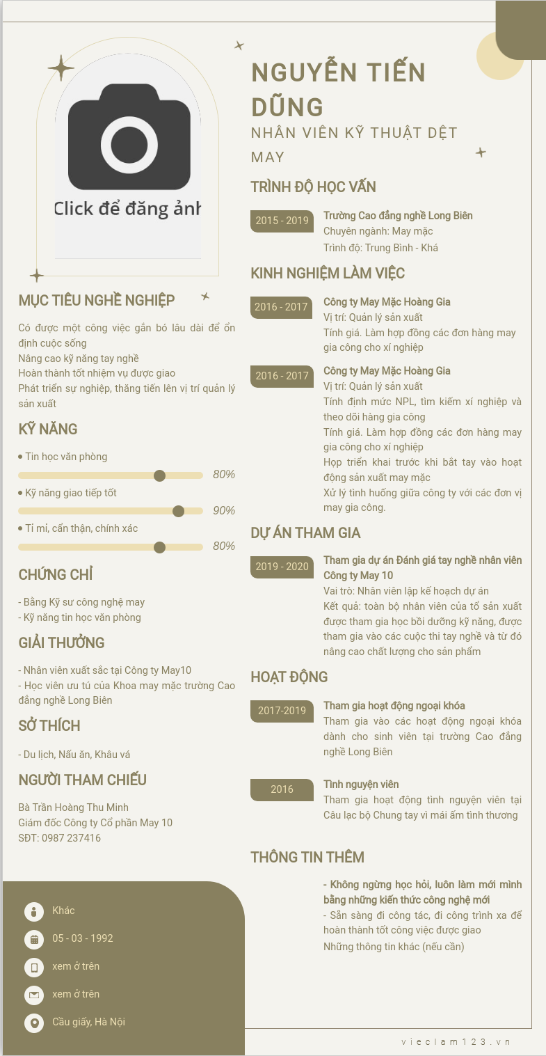 CV ứng viên
