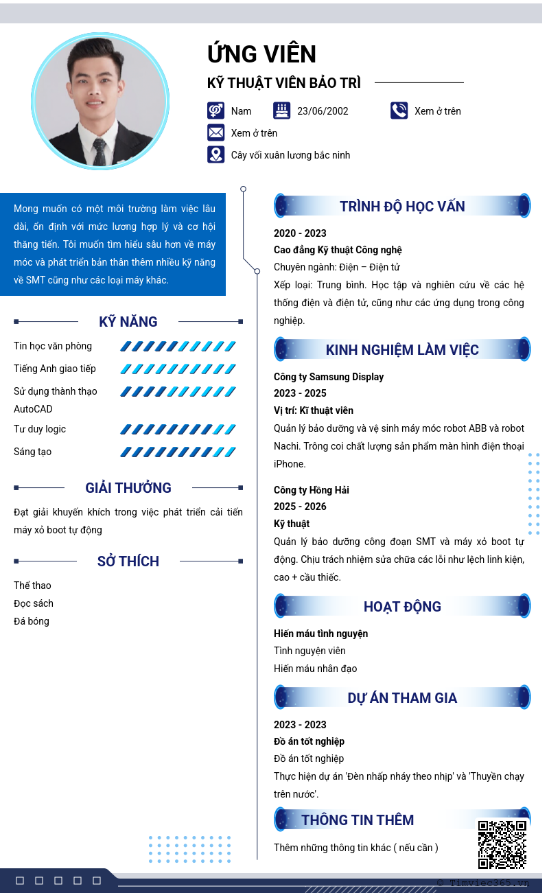 CV ứng viên