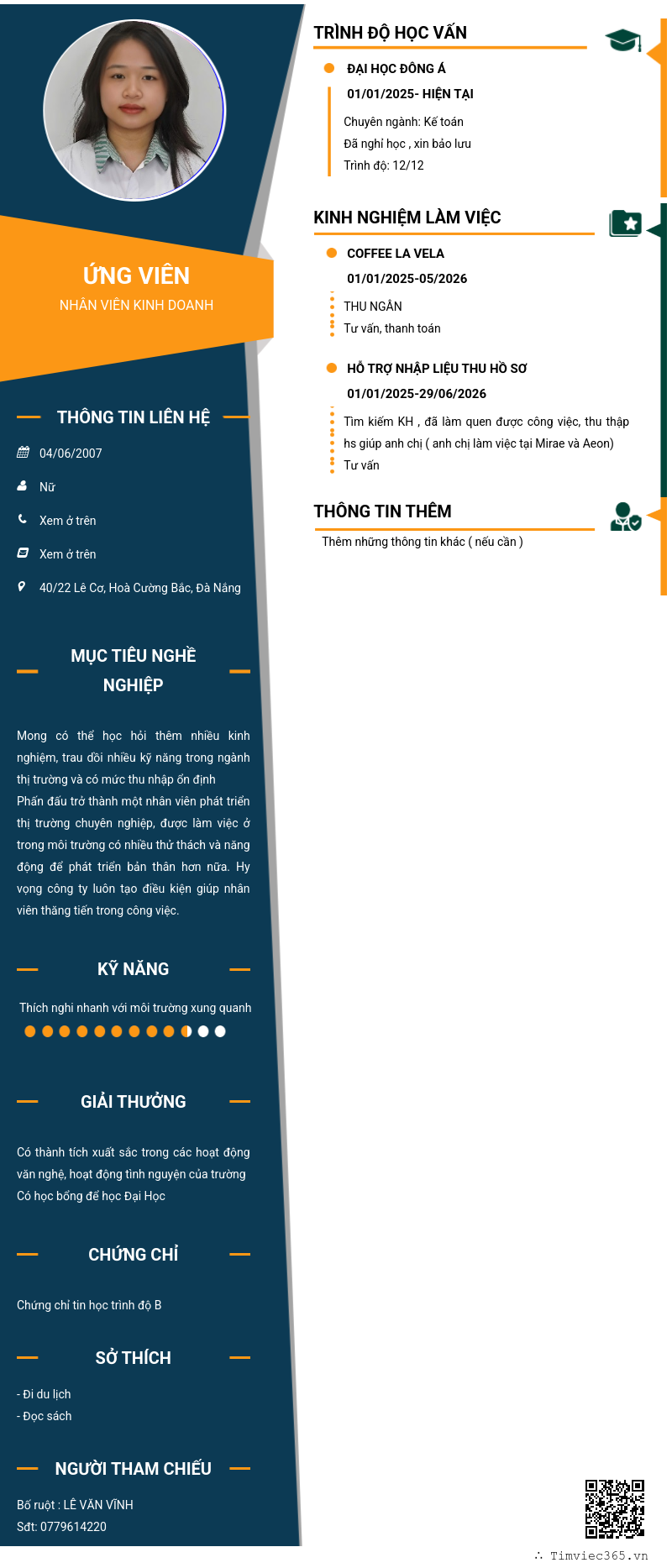 CV ứng viên