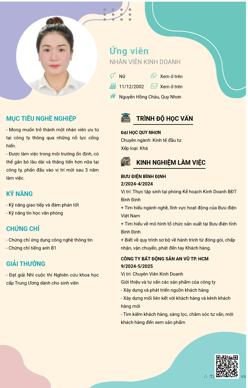 CV ứng viên