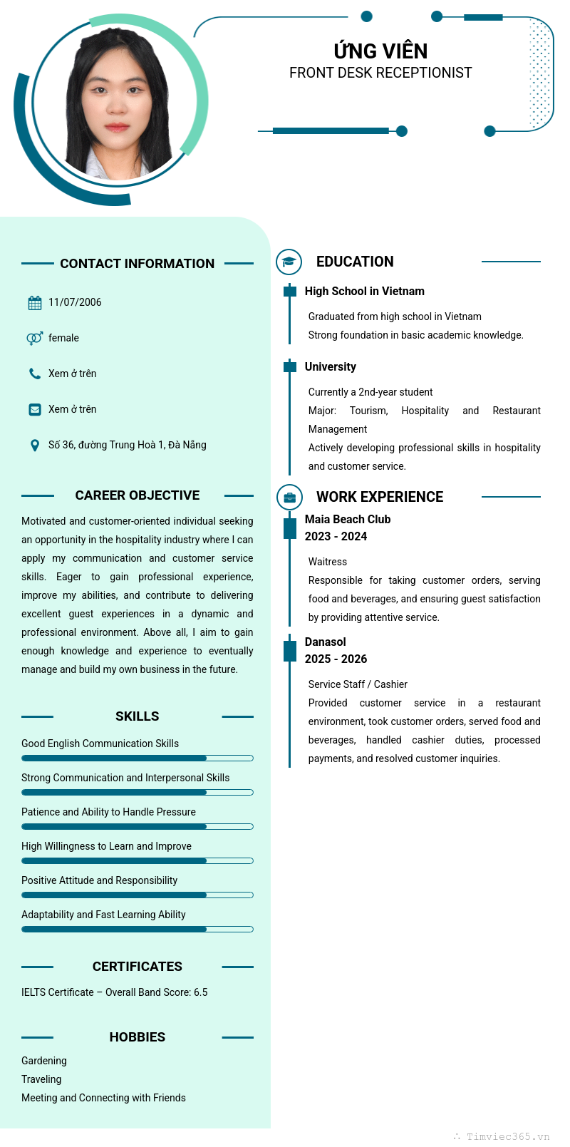 CV ứng viên