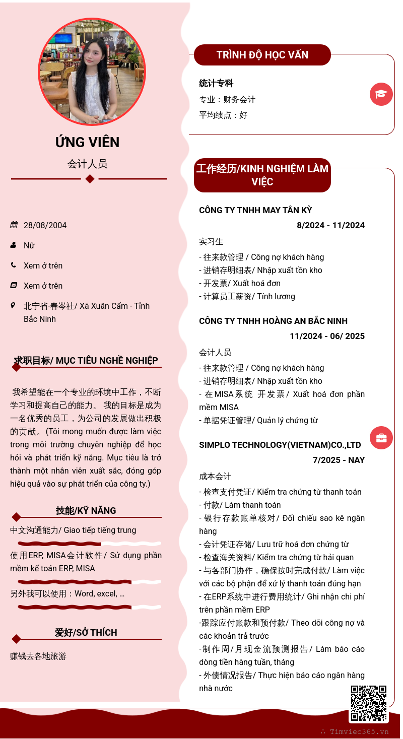 CV ứng viên