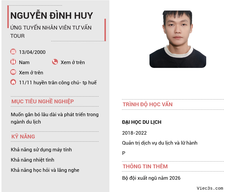 CV ứng viên