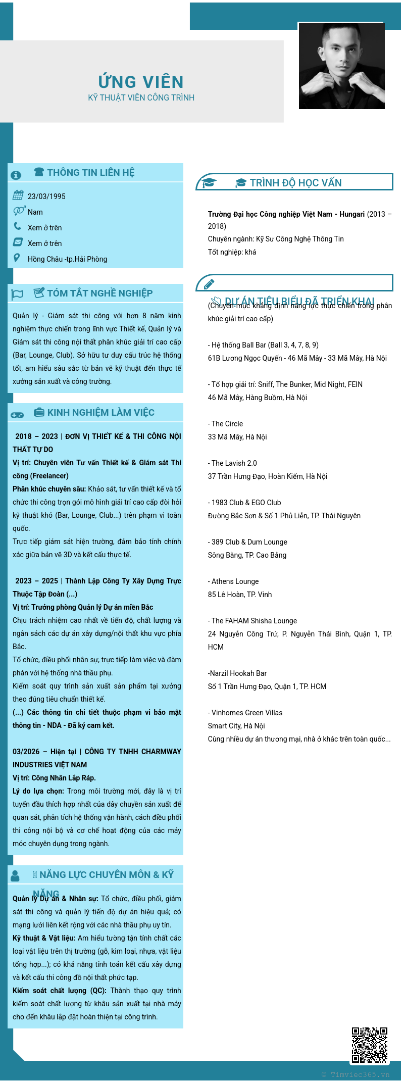 CV ứng viên