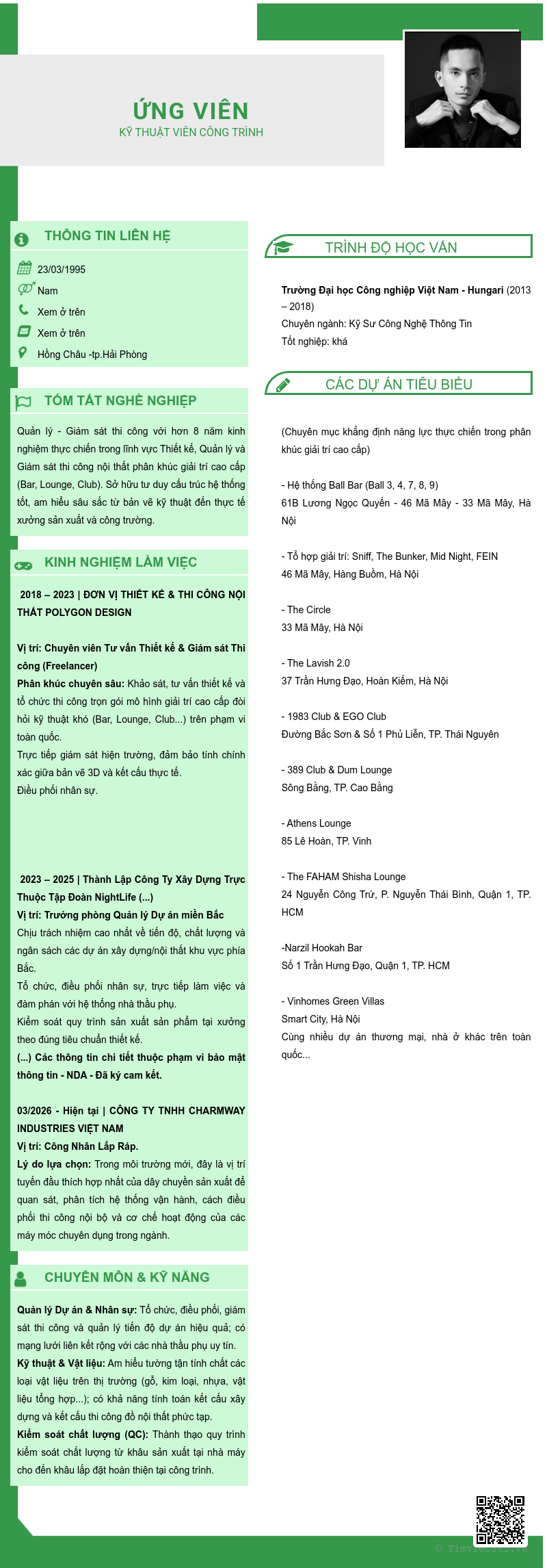 CV ứng viên