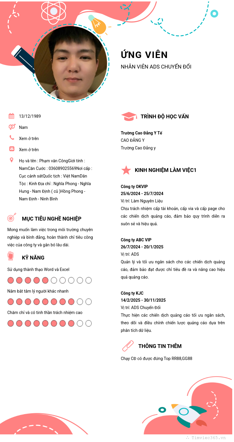 CV ứng viên