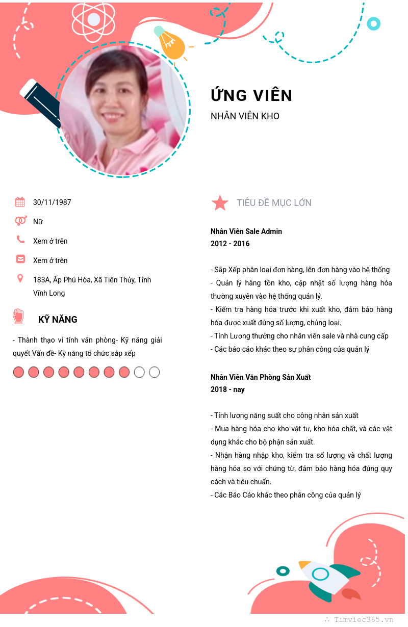 CV ứng viên