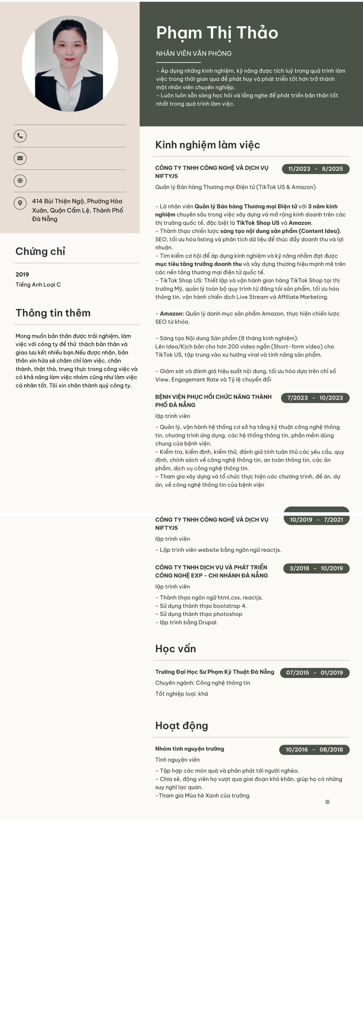 CV ứng viên
