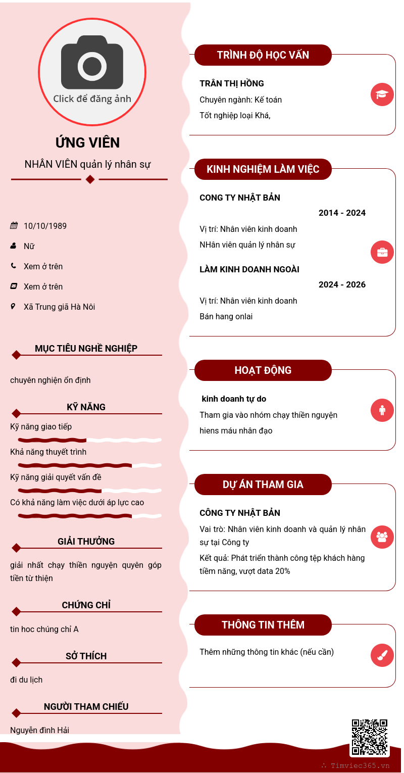 CV ứng viên